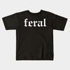 Boys Girls Soft Cotton Graphic Tees Feral Breathable Daily School Wear Kids T-Shirts