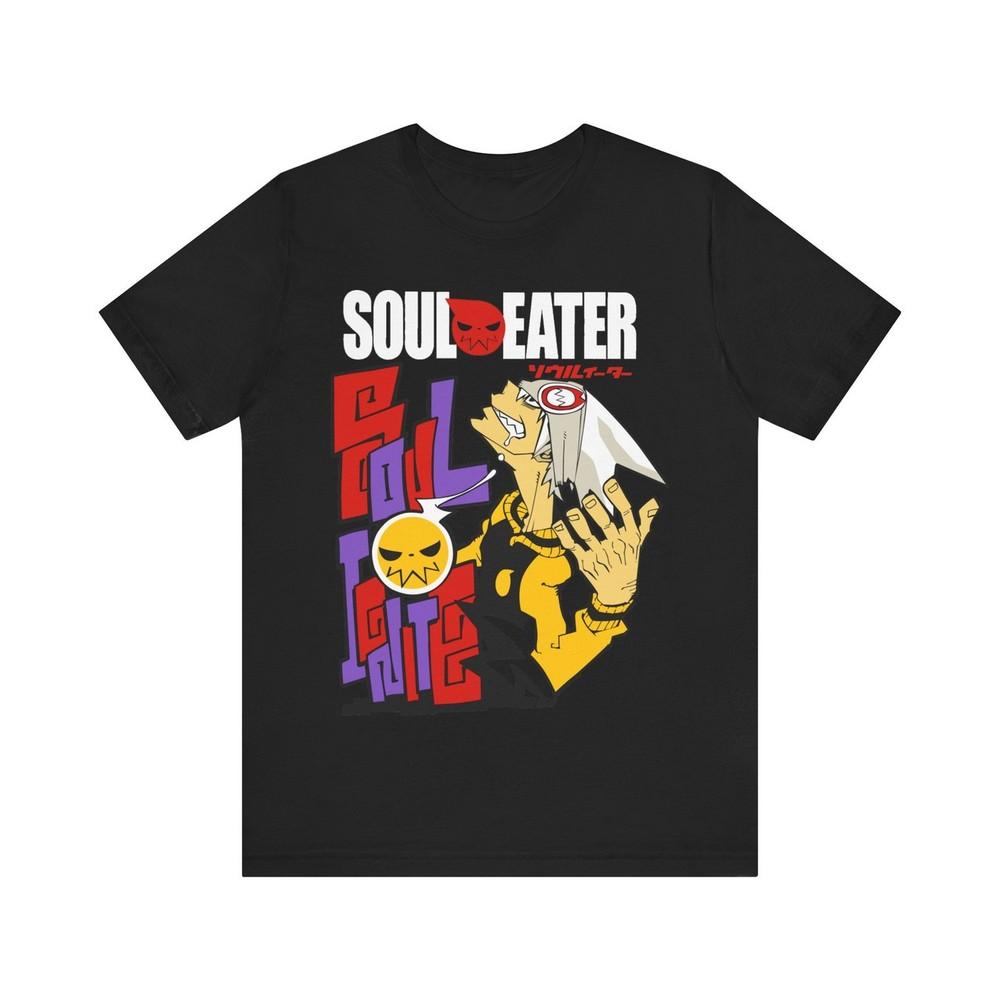 Аниме Soul Eater Soul Evans Футболка Размер S - 5XL ЧЕРНЫЙ Размер S - 5XL Унисекс Футболка XXL