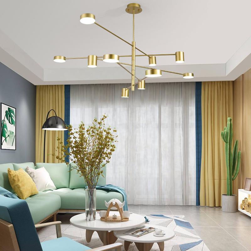 New Modern LED Chandelier Lights Bedroom Living Dining Room Gold Black Indoor Fixture Lighting Lamps Apply To AC90-260V