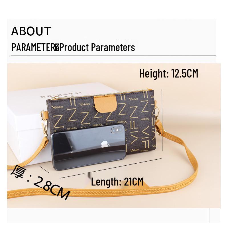 Ladies' 2023 Fashion Print Small Square Crossbody Bag