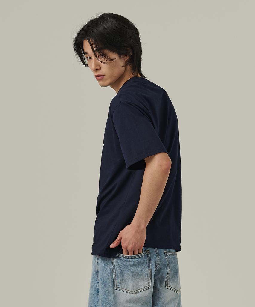 ANALOG MOOD Small Logo Short Sleeve T-Shirt (Navy)