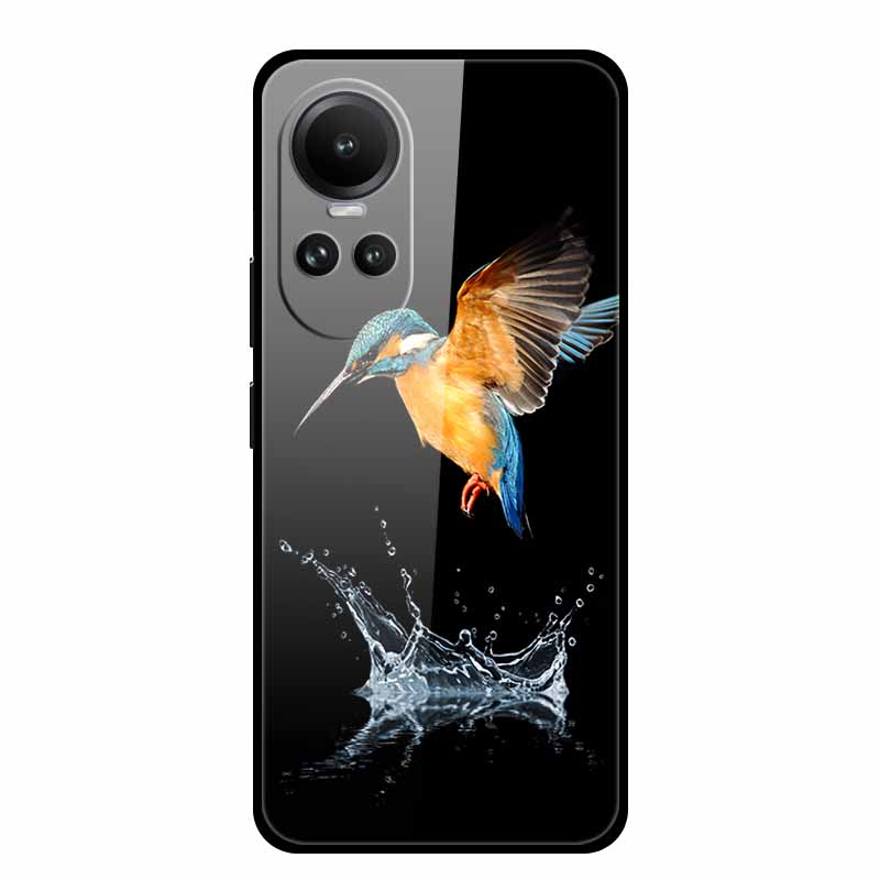 Tempered Glass Case For Oppo Reno10 Pro Cover Reno 10 5G Fashion Hard Back Cover for Oppo Reno 10 Pro 5G Reno105G Case Lion Capa