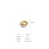 Yhpup Stainless Steel Natural Shell Ring New France Metal Gold Color Round Finger for Women Temperament Jewelry Anillos Mujer