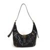 Oil Wax LeatherRetro American Style Locomotive Style Underarm Bag Y2K Shoulder Bag  Travel