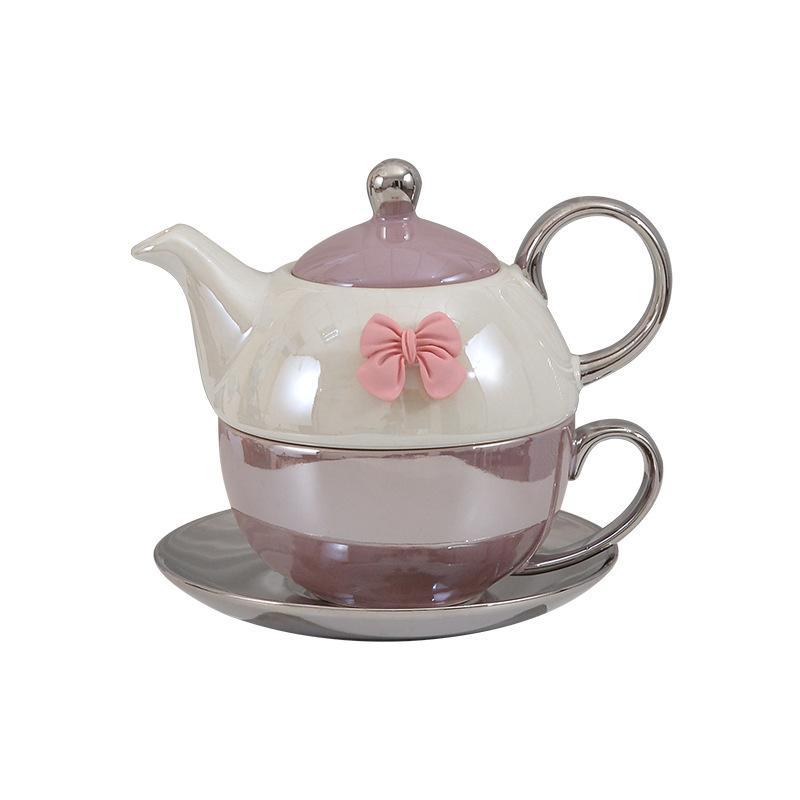 Mother and Child Tea Pot, Large Capacity Tea Pot, Household Coffee Cup and Plate, Ceramic High Appearance Afternoon Tea Cup