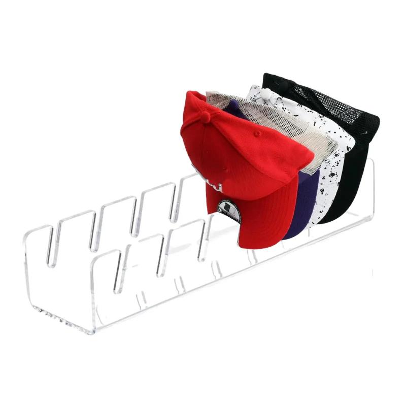 Acrylic Cap Storage Rack With Slots Baseball Cap Display Stand Cap Storage Container Household Storage Organization For Bedroom