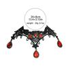 Vintage Red Crystal Pendant Lace Necklace Female, Personalized Exaggerated Collarbone Chain Lace Neck Chain Collar