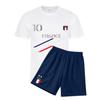 Ensemble short et maillot - France - 2 étoiles - Blanc bleu marine - 3 à 13 ans - Anti-transpirant