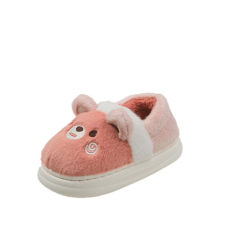 Children's cotton slippers autumn and winter new home indoor anti-skid warm cartoon boy and girl thickened cotton