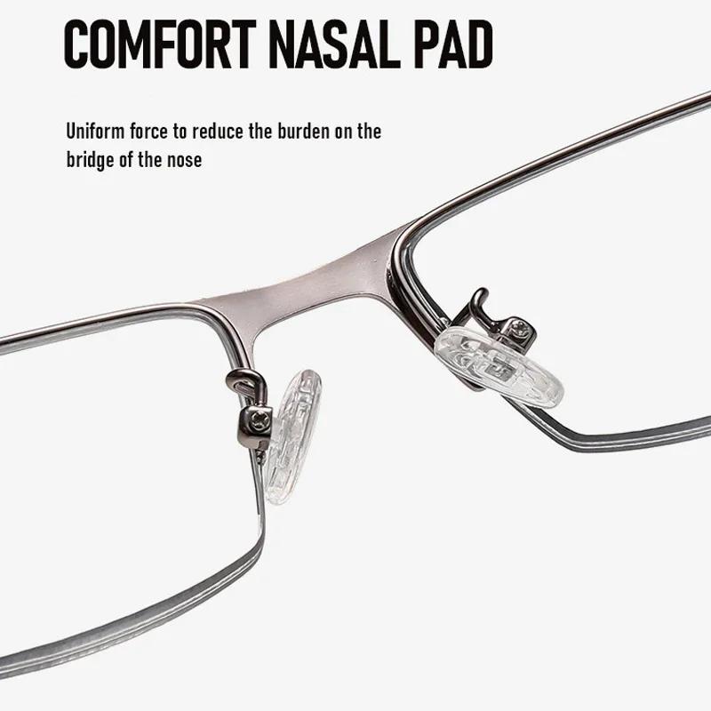 Men Business Photochromic Multifocal Reading Glasses  Male Progressive Anti-Blue Light Business Spectacles Half-Frame +1.0+2.5