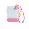 Portable Embroidery Dachshund Dog Wallet Phone Pendant PU Leather Sausage Dog Organ Card Bag Beaded Chain Cute
