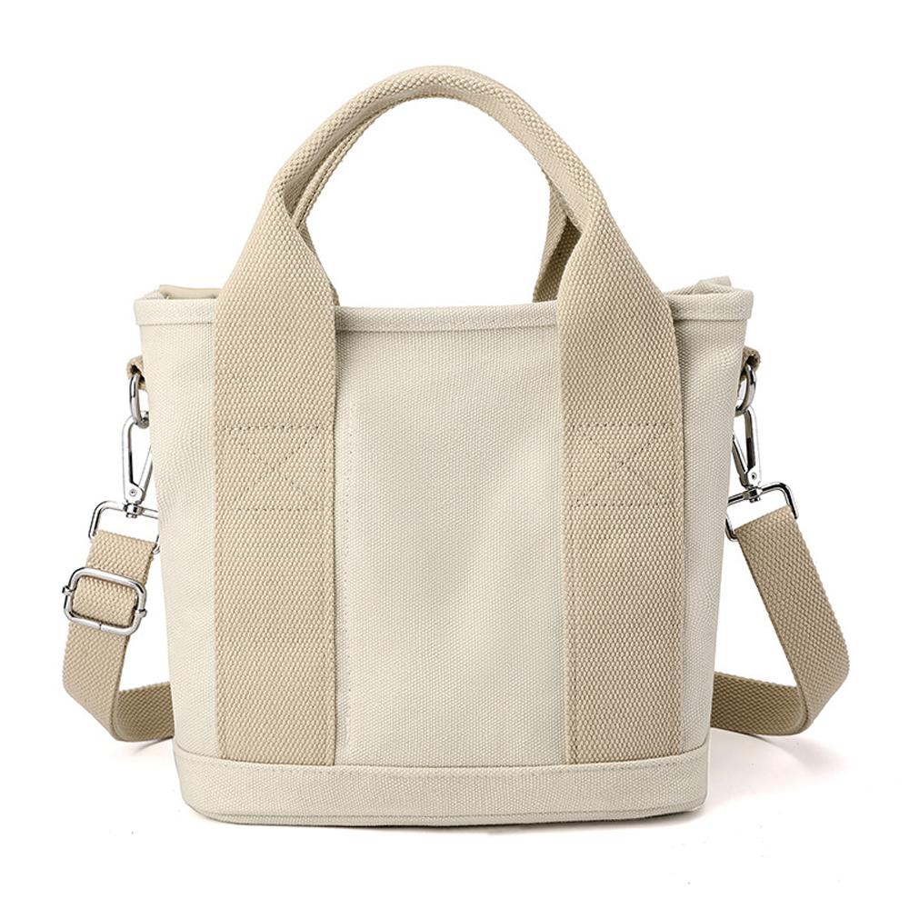 Crossbody Tote Bag for kvinner Trendy lerret skulderhåndvesker Stor kapasitet reisehåndvesker