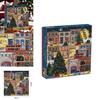 Winter Christmas Street Scene Pattern Puzzle Toy For Adults And Stress Relief