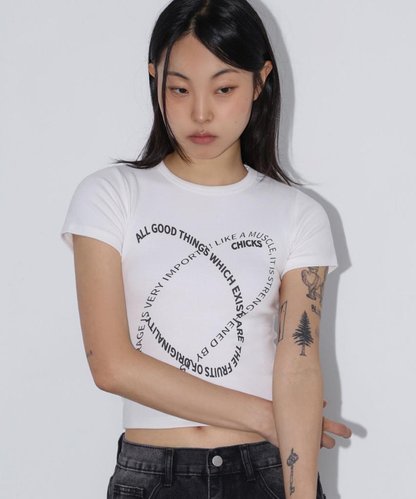 CHICKS All Good Crop Short Sleeve Tee Short Sleeve T-Shirt
