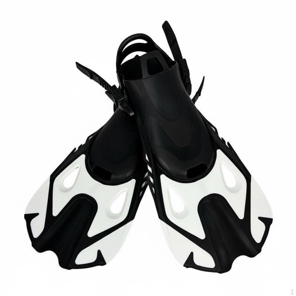 Adjustable Diving Fins Lightweight Short Swim Flippers Professional Pool