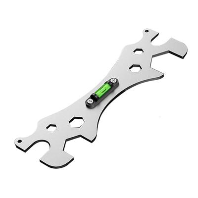 Shower Faucet Installation Wrench Tool with Level and Ruler Multifunctional Bathroom Measuring Wrench for Distance Adjustment