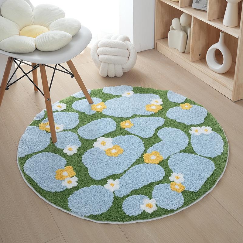 Absorbent Non-Slip Velvet Bathroom Floor Mat - High/Low Pile, Dirt-Resistant, Multi-use for Bathroom or Coffee Table