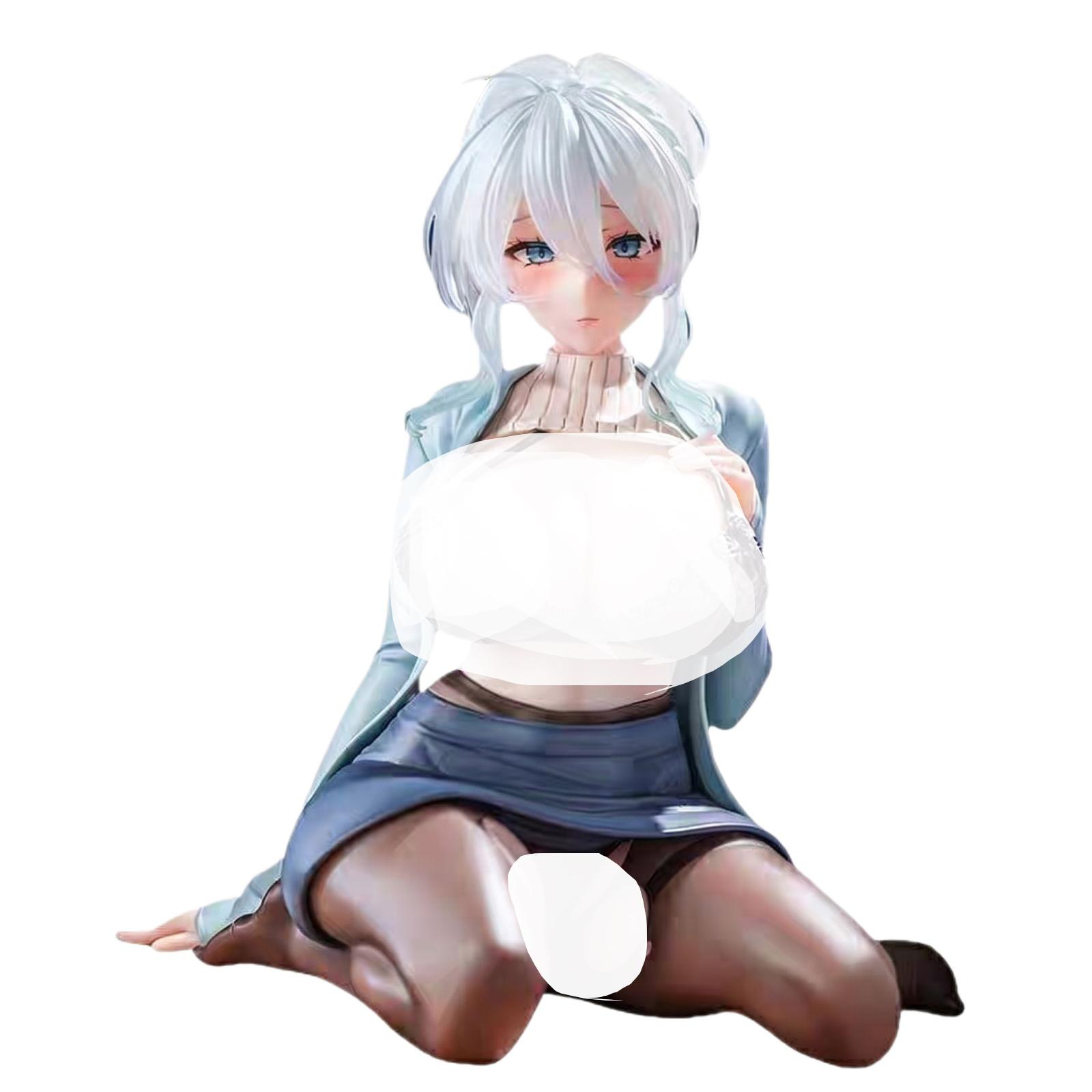 

Anime Style Female Figurine Car Ornament Sitting Pose Detailed Design Collectible Display Accessory for Car Dashboard or Desk Decoration One Size