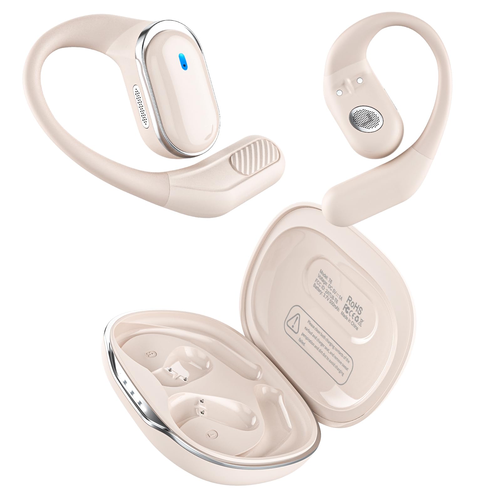 

[Оновлена версія 2025] Бездротові Bluetooth-навушники, Bluetooth Hi-Fi з мікрофоном, 50 годин відтворення, Бездротові, Автоматичне сполучення, ENC шумозаглушення