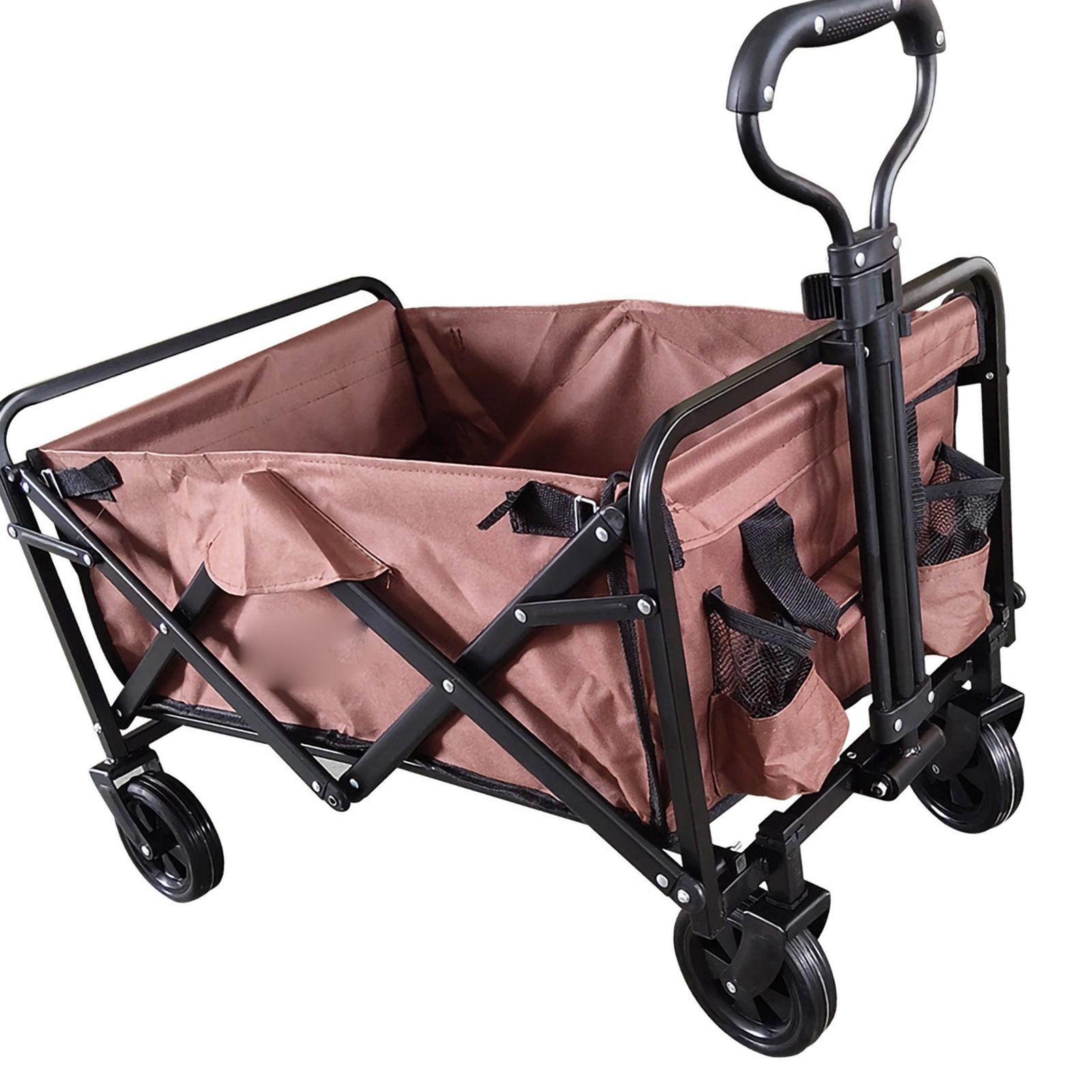 

Четырехколесная складная тележка для кемпинга, переносная, ткань Оксфорд, тележка для пикника на открытом воздухе, для рыбалки, красная