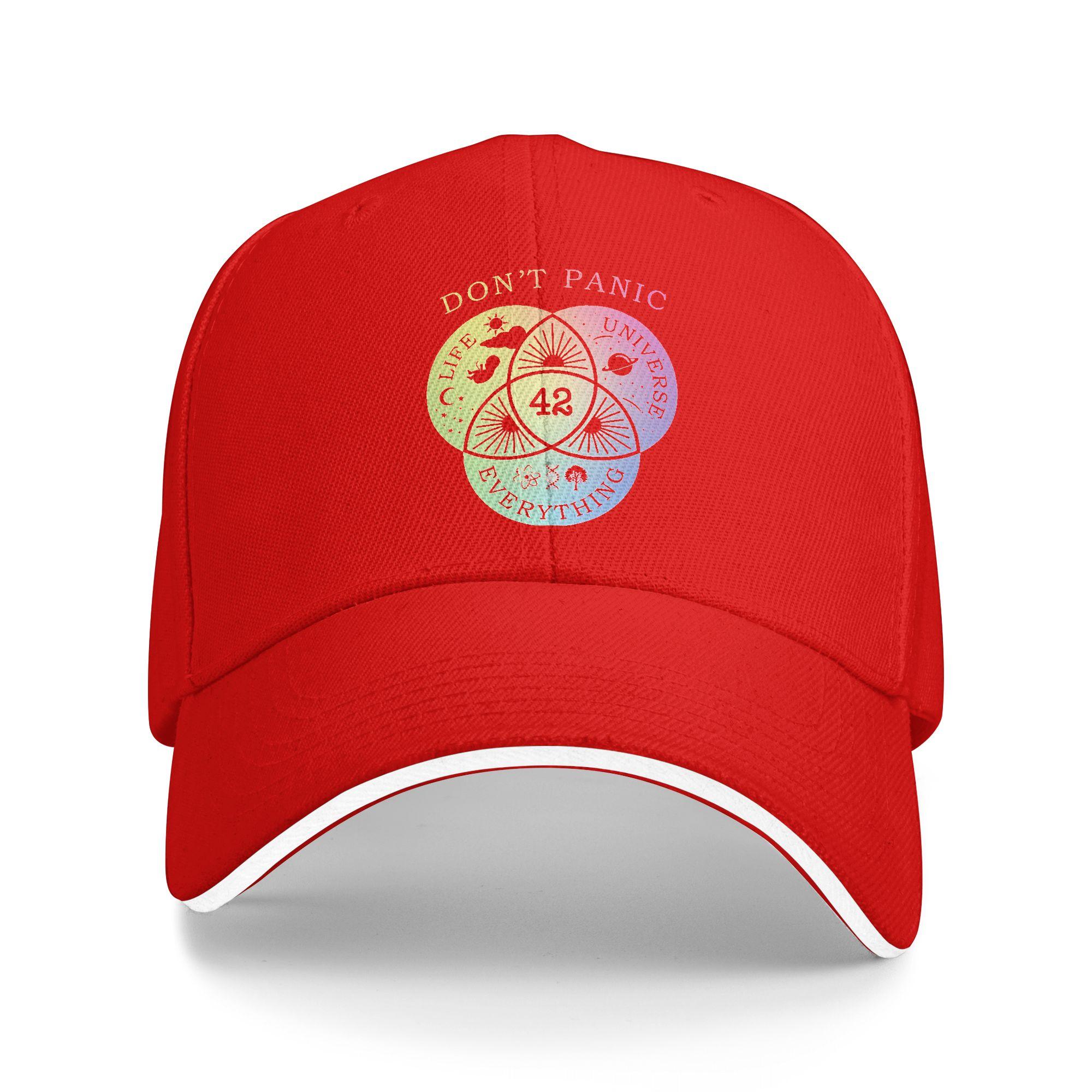Life the Universe and Everything Baseball Caps Fashion Science Fiction and Space Sandwich Hat Adjustable Headwear One Size