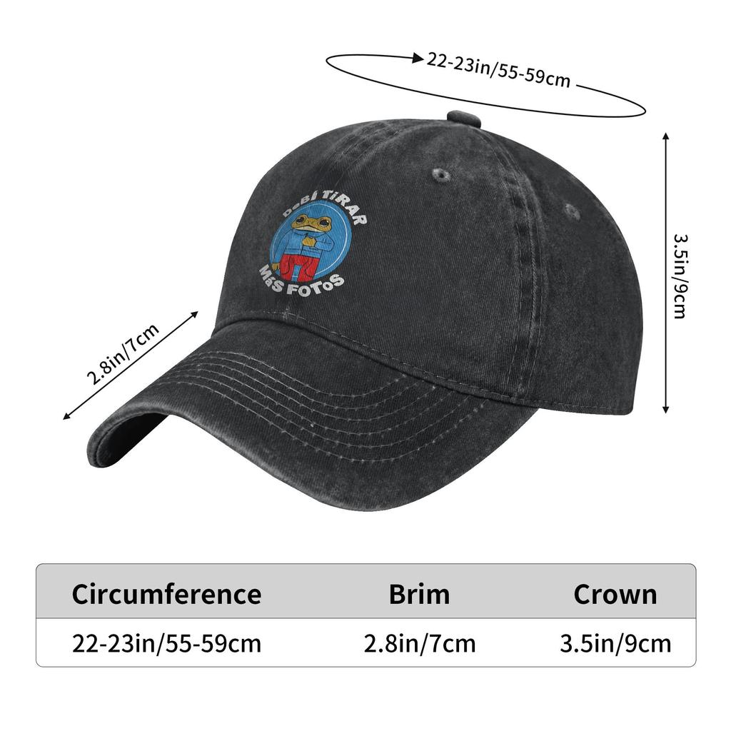 Vintage DtMF Bad Bunny Sapo Concho Toad Baseball Cap for Men Women Distressed Cotton Sun Cap  Outdoor Summer Soft Hats Cap