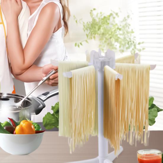 Eco-friendly Pasta Drying Rack Triangle Base PC Noodle Drying Stand with 6 Bars for Home