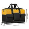 Large Heavy-Duty Tool Bag with Wide Mouth Opening Reinforced Plastic Bottom for Electricians Mechanics Gardeners Durable Oxford