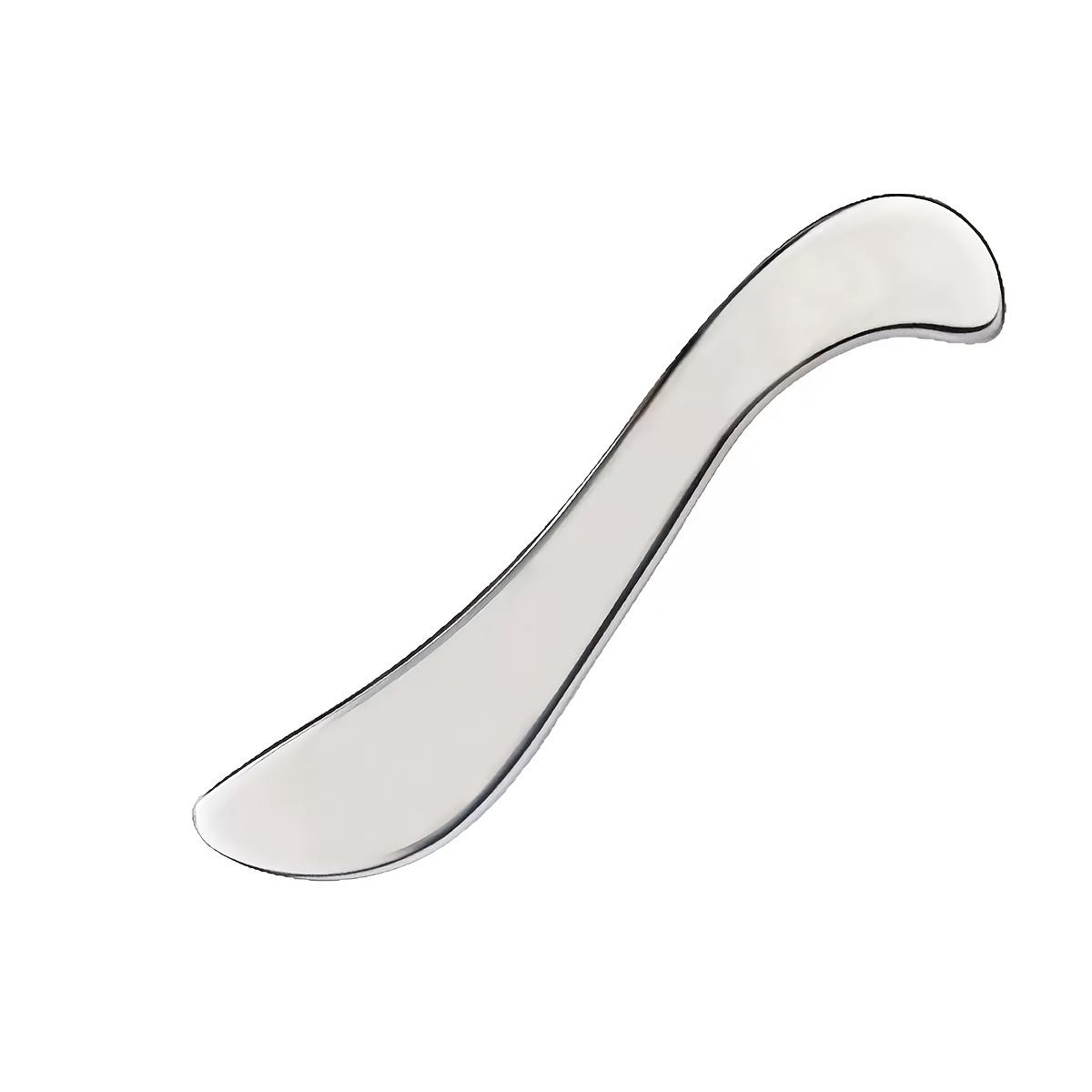 

Stainless Steel Gua Sha Fascia Knife: Suitable for the entire body—including the shoulders, neck, back, legs, face, hands. срібний