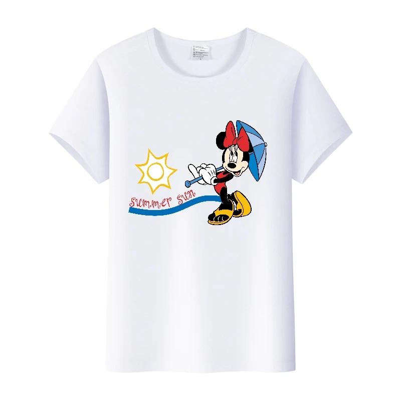 Disney Cartoon Mickey Mouse Print Cotton T-Shirt Women Tops Graphic Hippie Tees Funny Harajuku T-shirt Fashion Female Tshirt