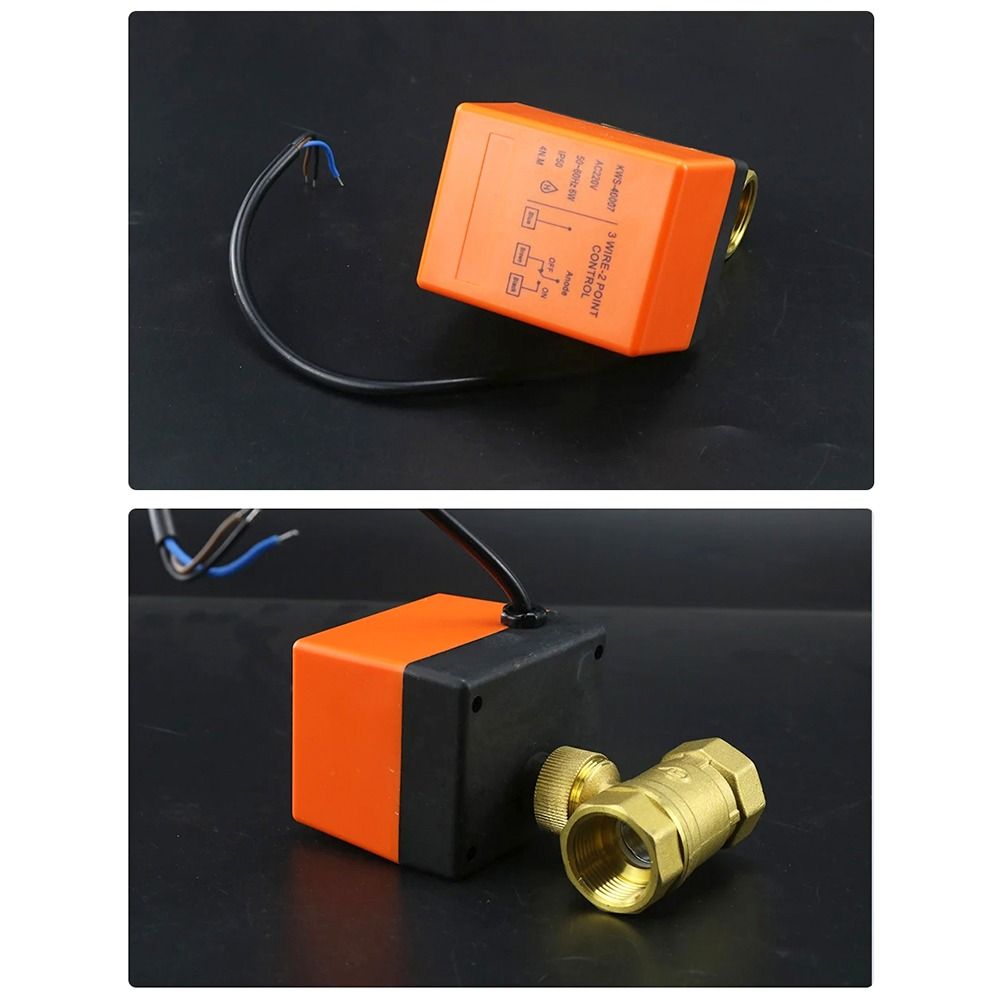 1 Stück Drei-Draht Zwei-Steuer-Magnetventil DN15/DN20/DN25 Messingventil-Aktuator Elektrisches Kugelhahnventil