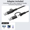 Acogedor 10W Clip-On Computer Speakers, USB A To USB C Wired Stereo Speaker Bar for Desktop PCs, with Volume Control and Mit Buttons