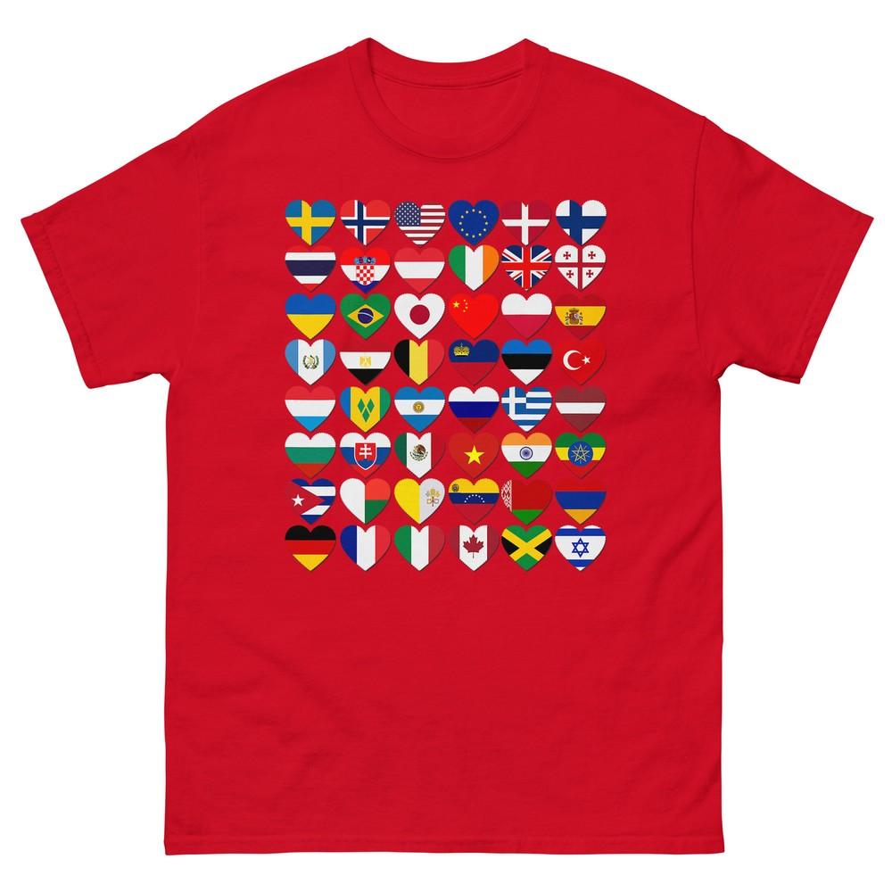 Flags Of The Countries Of The World International Gift Short Sleeve Tshirt S