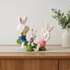 Resin Rabbit Statue European Design Rabbit Bunny Figurine Bunny Figurine Cute Home Decoration Elegant for Desktop