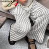 INCERUN Men Elastic Waist Striped Print Casual Holiday Long Straight Pants Trousers