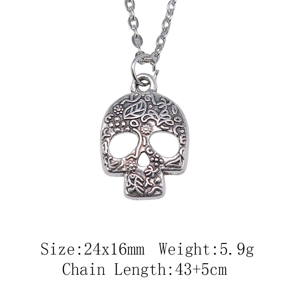 Birthday Gifts Boho Necklace Cross Skull Necklace On The Neck 43cm Chain Women's Bag Long Necklace
