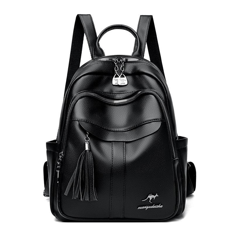 Backpack Women's New Trendy Korean Version Light Fashion Versatile Women's Bag Large Capacity Leisure Commuter Travel Backpack