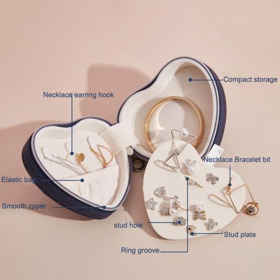 Heart-Shaped Creative Jewelry Storage Box Earrings Bracelet Necklace Organizer