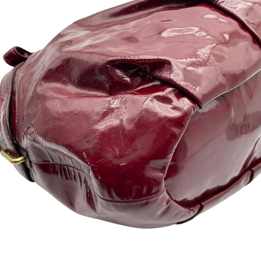 Used COACH 2WAYTote Bag MadisonTote Bag Red Patent leather Women