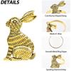 Good-Easter Bunny Napkin Rings Napkin Ring Holders Metal Table Decor Set Of 12 For Easter Party Banquet Dinner