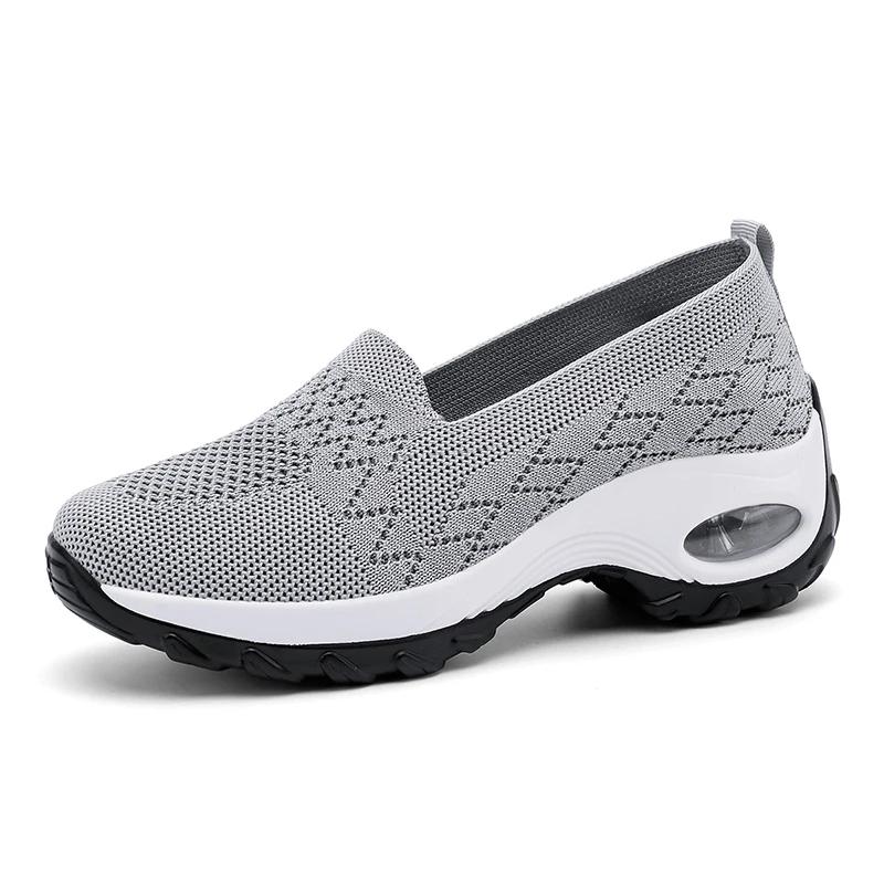 Fashion Women Platform Sneakers Woman Casual Shoes Cushion Sneakers Ladies Comfortable Shallow Mout Sock Sneakers Non-slip Walking Shoes