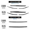 For Kia EV9 4 PCS Auto Carbon Fiber Piano Black Exterior Front Bumper Mesh Decorative Stripes Mouldings LHD RHD