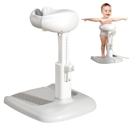 

Подставка-стеллаж для детского душа с регулируемой высотой, противоскользящая, держатель для ванны, дизайн с уточкой A серый