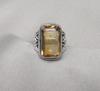 Handmade Citrine Sterling Silver Ring: Boho November Birthstone