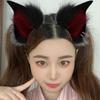 2Pcs Animal Cosplay Costume Fauxs Furs Wolf Cats Foxes Tail and Cats Ears Headbands Halloween Party Costume Accessories