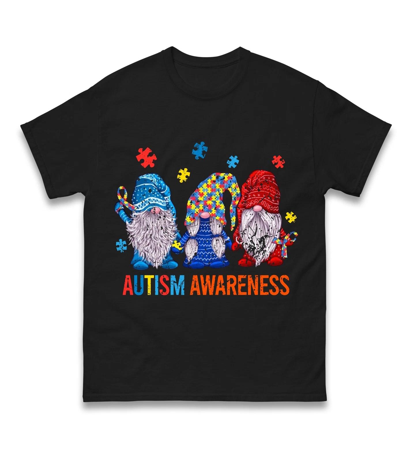 Autism Awareness Christmas Gnome T Shirt,Autism Support,Christmas wear Gift Top L