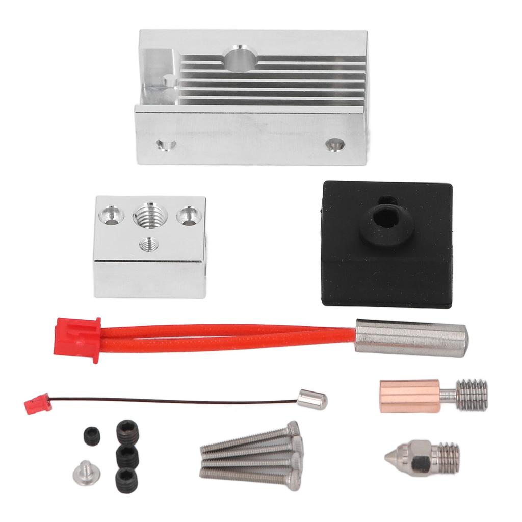 Extruder Heater Block Upgrade Kit Ti Alloy Copper Bimetal Plated Nozzle with Aluminium Radiator for ENDER 3 S1 3D