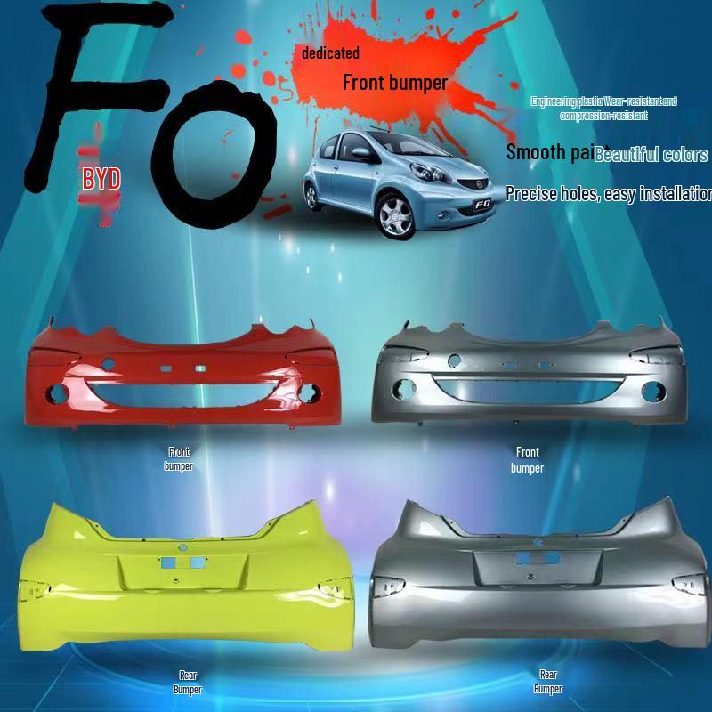 Compatible with BYD F0: Front Bumper, Rear Bumper, Front Lip, Rear Lip, Original Material.
