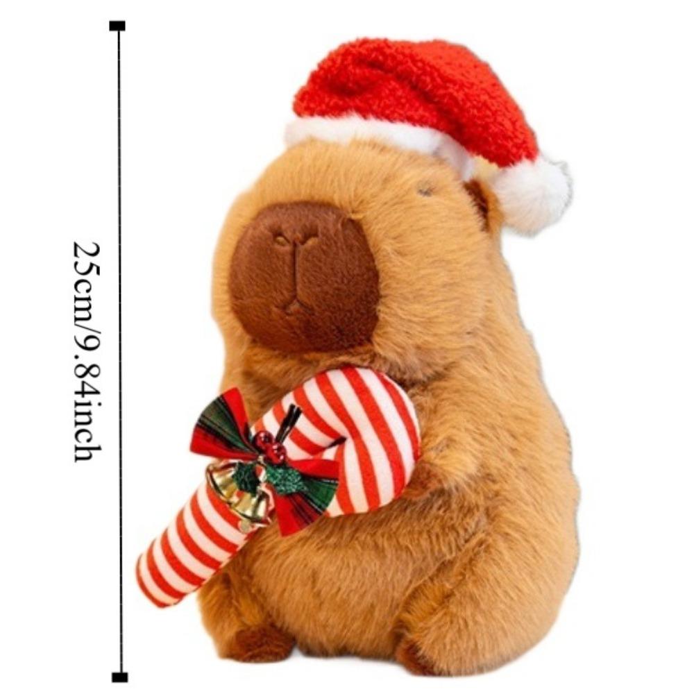Green Scarf Christmas Capybara Plush Doll Dress Up Capibara Fluffty Doll  Christmas Toy