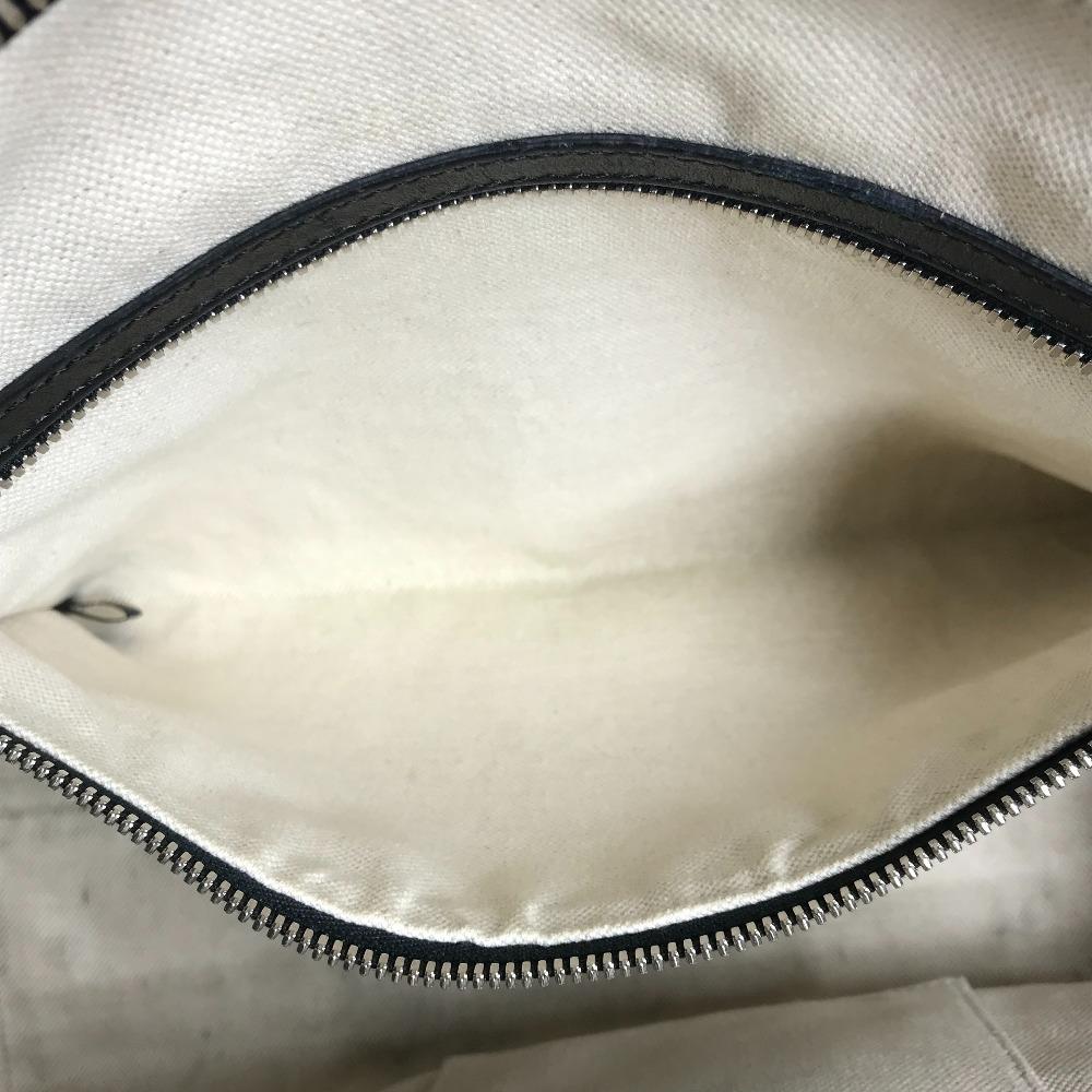 GUCCI 625774 GG embossed logo Bag Tote Bag Shoulder Bag Leather Black